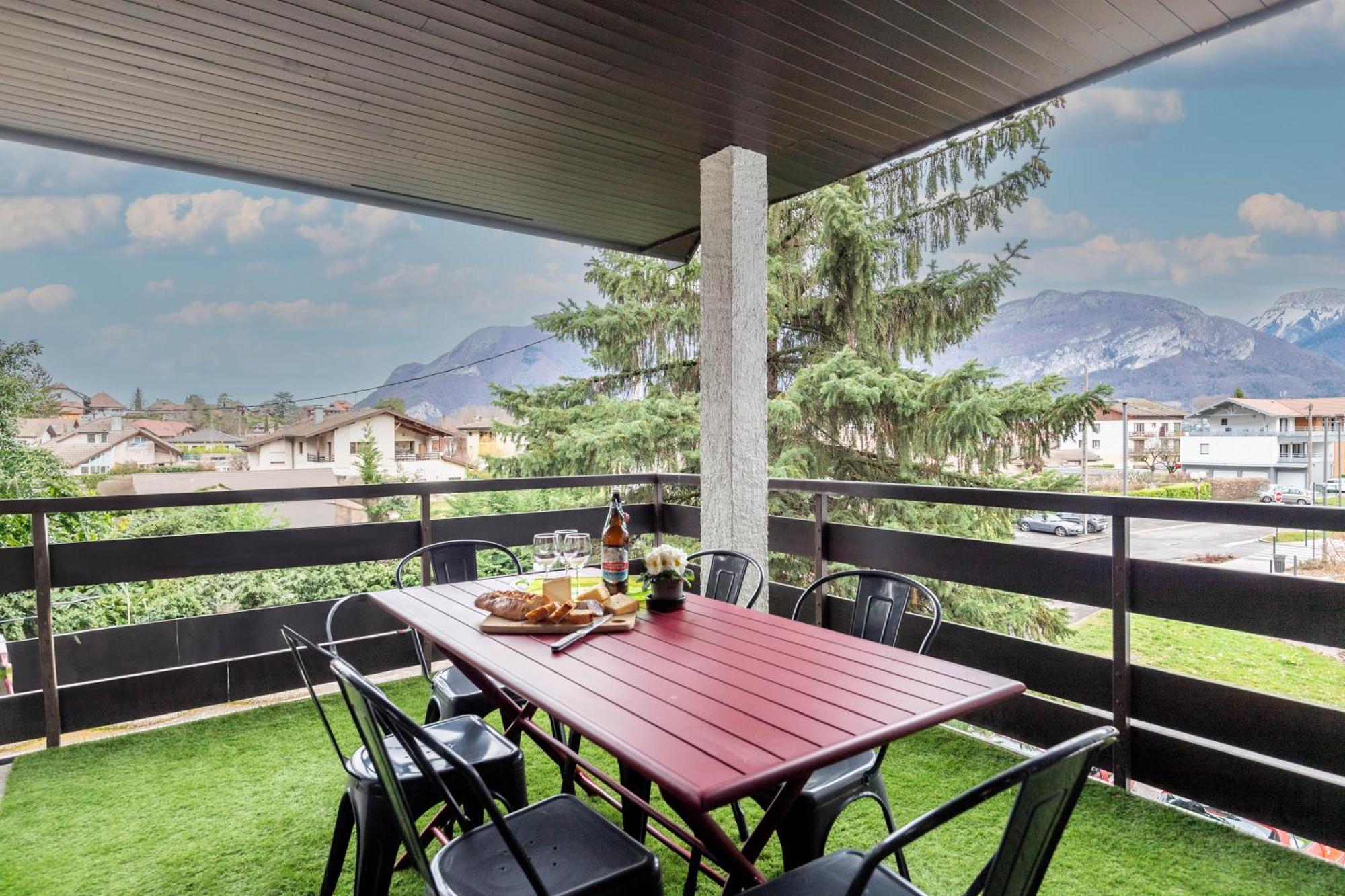 Bel Apt Terrasse A 2 Pas Du Lac Sévrier エクステリア 写真